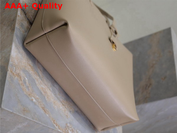 Saint Laurent Shopping Saint Laurent in Dark Beige Leather Replica