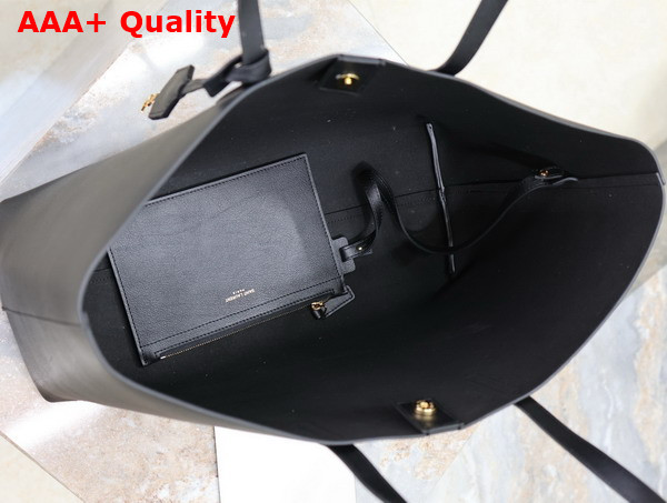 Saint Laurent Shopping Saint Laurent in Leather Black Replica