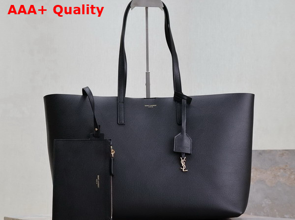 Saint Laurent Shopping Saint Laurent in Leather Black Replica