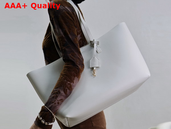 Saint Laurent Shopping Saint Laurent in Leather Blanc Vintage Replica