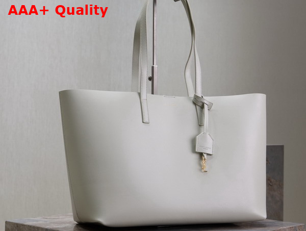 Saint Laurent Shopping Saint Laurent in Leather Blanc Vintage Replica