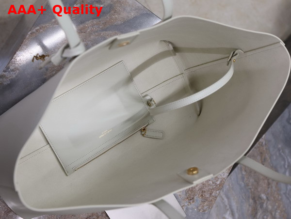 Saint Laurent Shopping Saint Laurent in Leather Blanc Vintage Replica