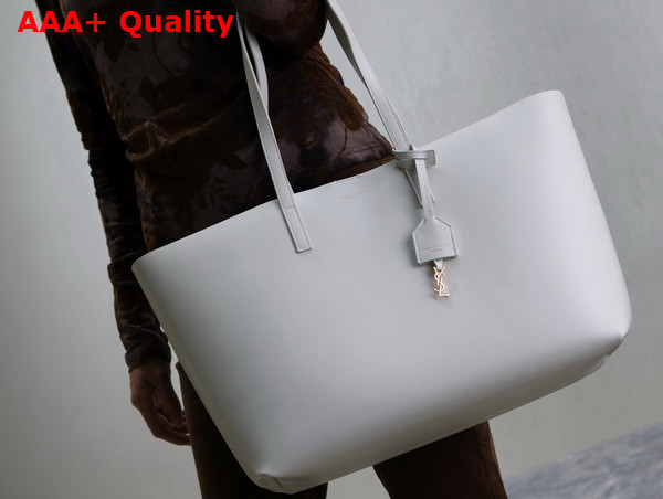 Saint Laurent Shopping Saint Laurent in Leather Blanc Vintage Replica
