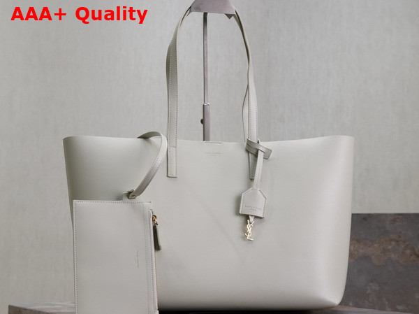 Saint Laurent Shopping Saint Laurent in Leather Blanc Vintage Replica