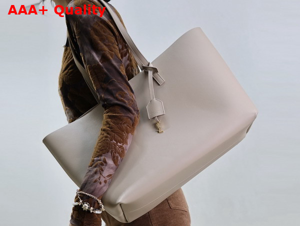 Saint Laurent Shopping Saint Laurent in Leather Dark Beige Replica