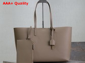 Saint Laurent Shopping Saint Laurent in Leather Dark Beige Replica