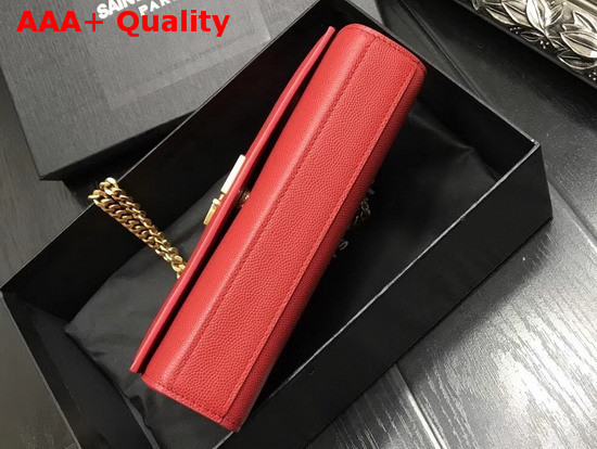 Saint Laurent Small Kate Chain Bag in Red Grain De Poudre Textured Leather Replica