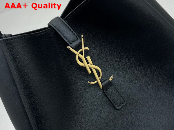 Saint Laurent Small Le 5 A 7 Supple in Grained Leather Black Replica