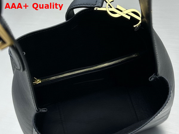 Saint Laurent Small Le 5 A 7 Supple in Grained Leather Black Replica