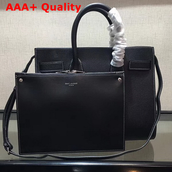 Saint Laurent Small Sac De Jour Souple Bag in Black Grained Leather Replica