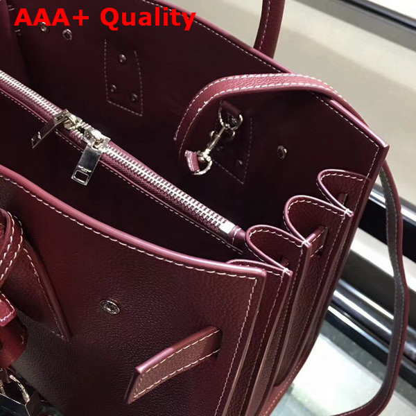 Saint Laurent Small Sac De Jour Souple Bag in Oxblood Grained Leather Replica