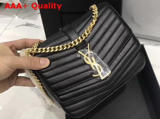 Saint Laurent Small Soft Sulpice Chain Bag in Quilted Black Leather Replica