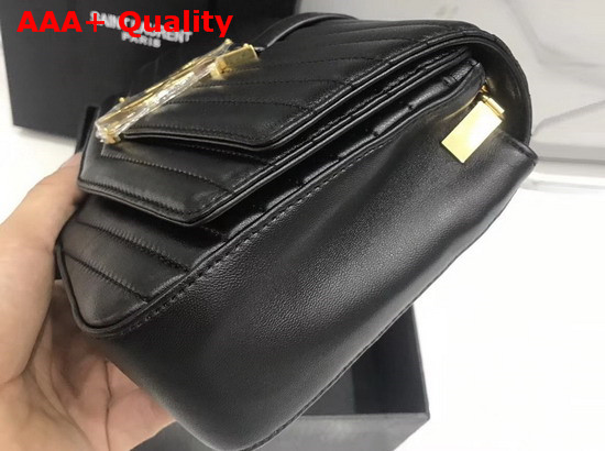 Saint Laurent Small Soft Sulpice Chain Bag in Quilted Black Leather Replica
