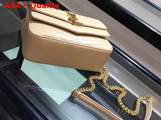 Saint Laurent Small Sulpice Chain Bag in Quilted Beige Leather Replica