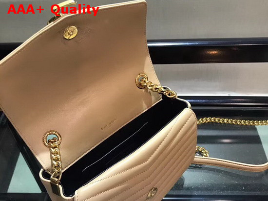 Saint Laurent Small Sulpice Chain Bag in Quilted Beige Leather Replica