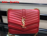 Saint Laurent Small Sulpice Chain Bag in Quilted Red Leather Replica