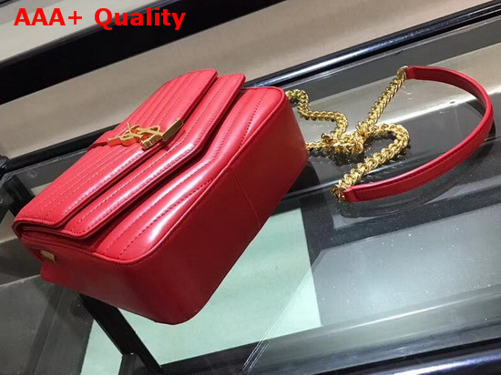 Saint Laurent Small Sulpice Chain Bag in Quilted Red Leather Replica