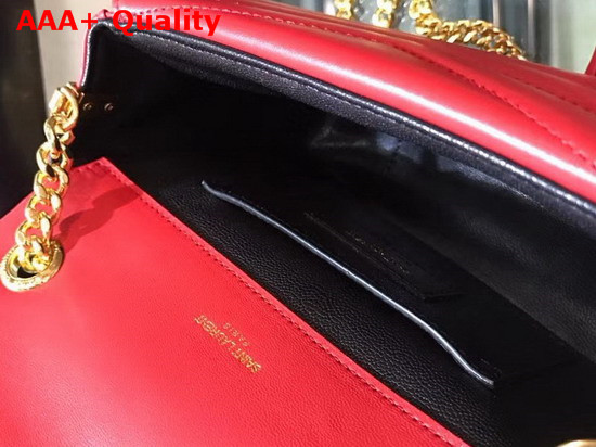 Saint Laurent Small Sulpice Chain Bag in Quilted Red Leather Replica