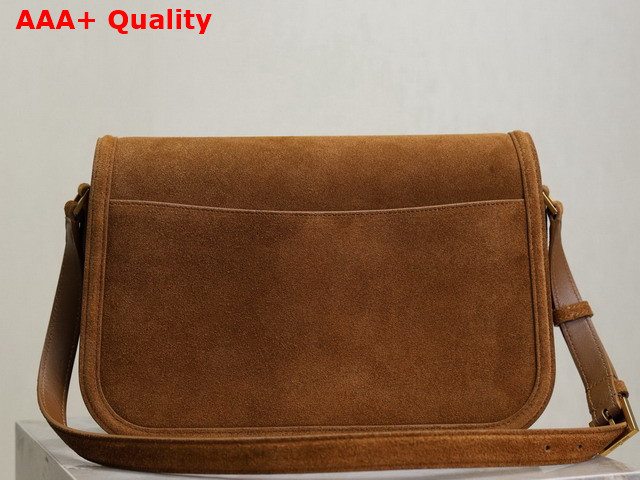 Saint Laurent Solferino Large in Suede Caramel Cognac Replica
