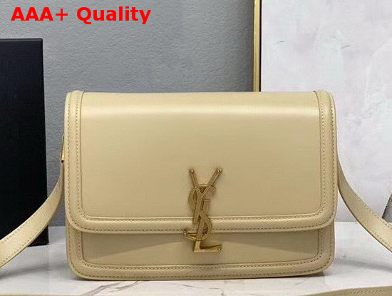 Saint Laurent Solferino Medium Satchel in Box Saint Laurent Leather Beige Replica