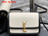 Saint Laurent Solferino Medium Satchel in Box Saint Laurent Leather Blanc Vintage Replica