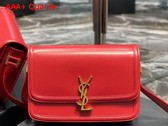 Saint Laurent Solferino Medium Satchel in Box Saint Laurent Leather Eros Red Replica