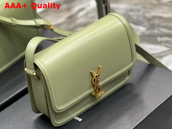 Saint Laurent Solferino Medium Satchel in Box Saint Laurent Leather Pistache Replica