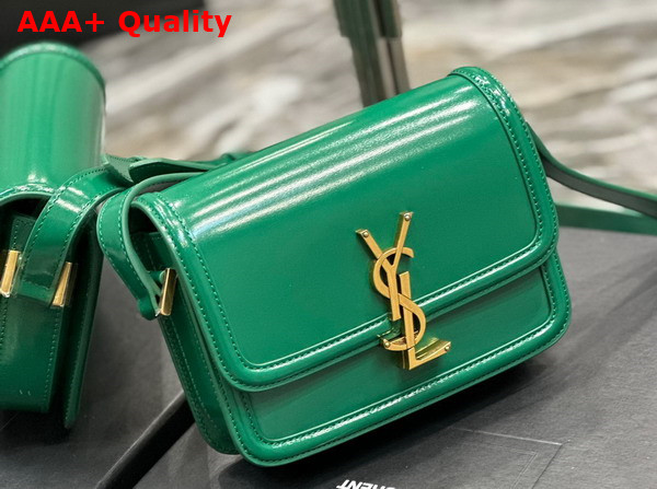 Saint Laurent Solferino Small Satchel Green Box Saint Laurent Leather Replica