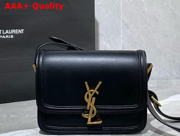 Saint Laurent Solferino Small Satchel in Black Box Saint Laurent Leather Replica