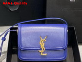 Saint Laurent Solferino Small Satchel in Bright Blue Box Saint Laurent Leather Replica