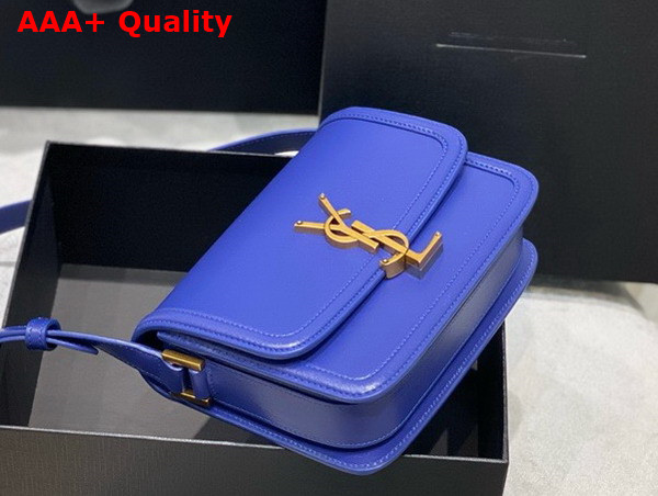 Saint Laurent Solferino Small Satchel in Bright Blue Box Saint Laurent Leather Replica