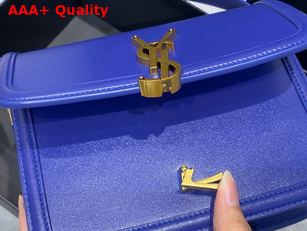Saint Laurent Solferino Small Satchel in Bright Blue Box Saint Laurent Leather Replica