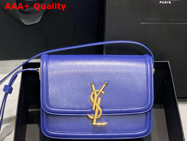 Saint Laurent Solferino Small Satchel in Bright Blue Box Saint Laurent Leather Replica