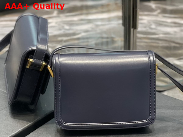 Saint Laurent Solferino Small Satchel in Dark Navy Box Saint Laurent Leather Replica