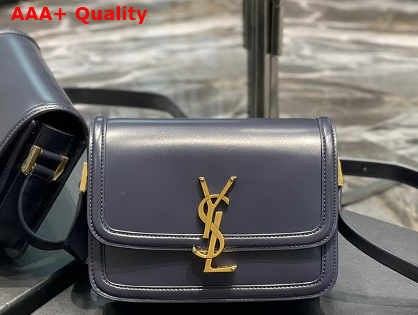 Saint Laurent Solferino Small Satchel in Dark Navy Box Saint Laurent Leather Replica