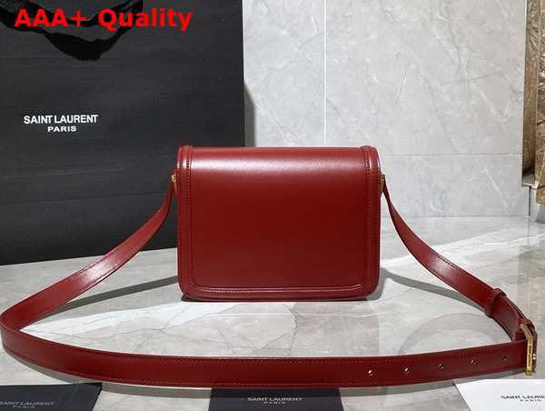 Saint Laurent Solferino Small Satchel in Dark Red Box Saint Laurent Leather Replica