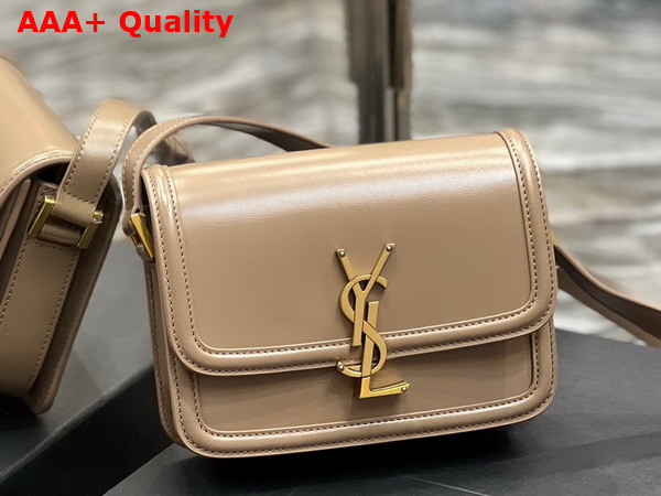 Saint Laurent Solferino Small Satchel in Dark Toffee Box Saint Laurent Leather Replica