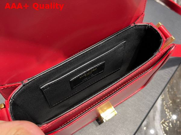 Saint Laurent Solferino Small Satchel in Eros Red Box Saint Laurent Leather Replica