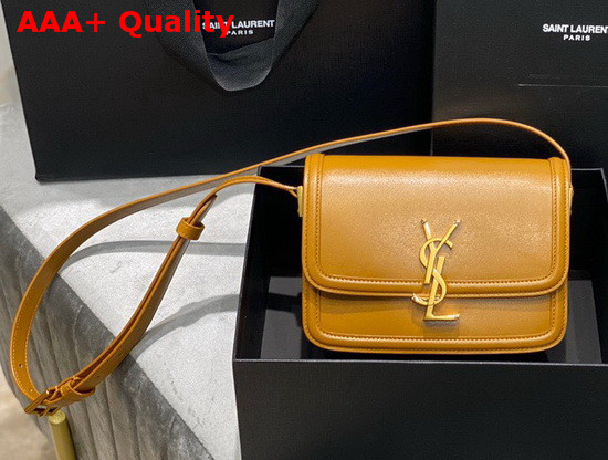 Saint Laurent Solferino Small Satchel in Mustard Box Saint Laurent Leather Replica