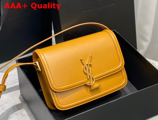 Saint Laurent Solferino Small Satchel in Mustard Box Saint Laurent Leather Replica