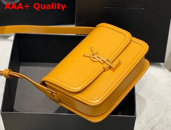 Saint Laurent Solferino Small Satchel in Mustard Box Saint Laurent Leather Replica