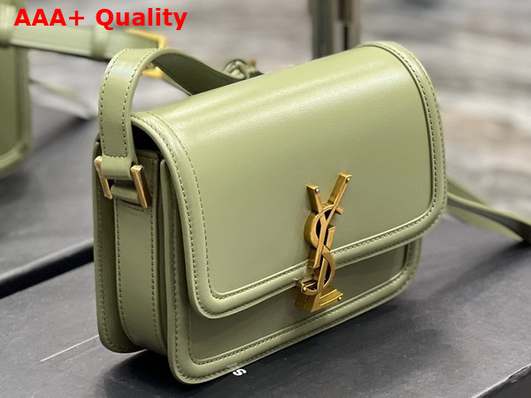 Saint Laurent Solferino Small Satchel in Pistache Box Saint Laurent Leather Replica
