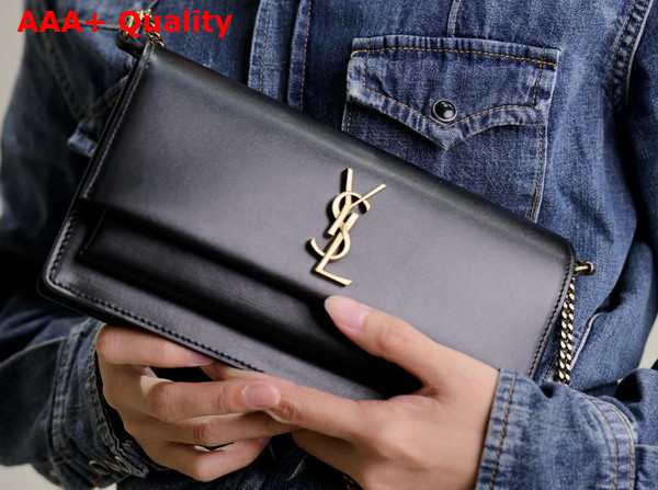 Saint Laurent Sunset Clutch in Box Saint Laurent Noir Replica