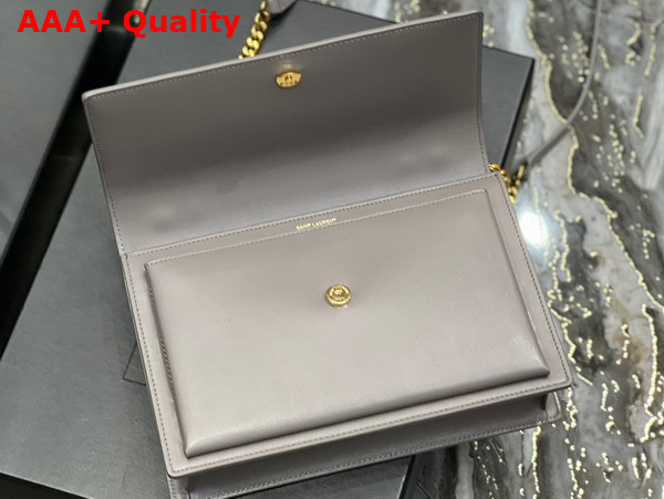 Saint Laurent Sunset Medium Top Handle in Smooth Leather Storm Replica