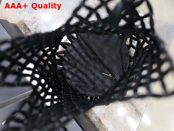 Saint Laurent Supple Bucket in Wood Beads Noir Replica
