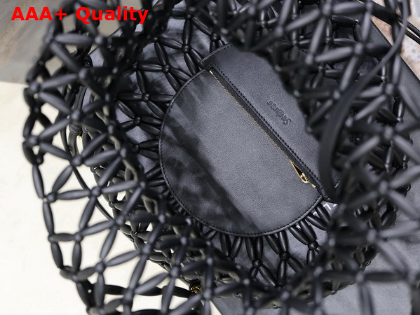 Saint Laurent Supple Bucket in Wood Beads Noir Replica