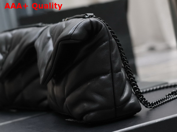 Saint Laurent Toy Puffer in Black Lambskin with Black Hardware Replica