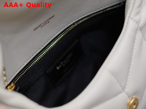 Saint Laurent Toy Puffer in Blanc Vintage Lambskin Replica