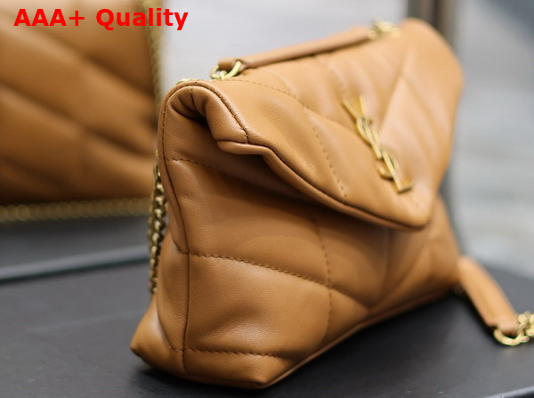 Saint Laurent Toy Puffer in Dark Cork Lambskin Replica