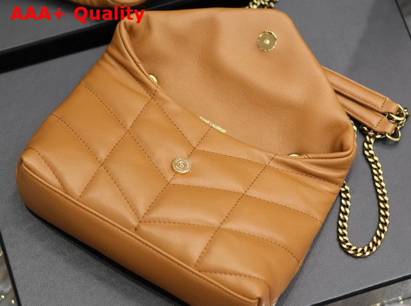 Saint Laurent Toy Puffer in Dark Cork Lambskin Replica